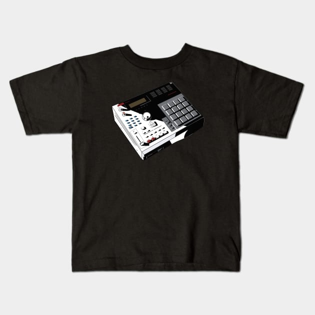 Akai Mpc 2000 blackout Kids T-Shirt by Stronghorn Designs